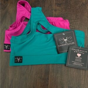 Kandi Kouture Kids Teal and Pink Tank Tops - new with tags